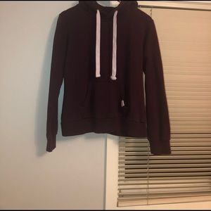 comfy maroon colored hoodie